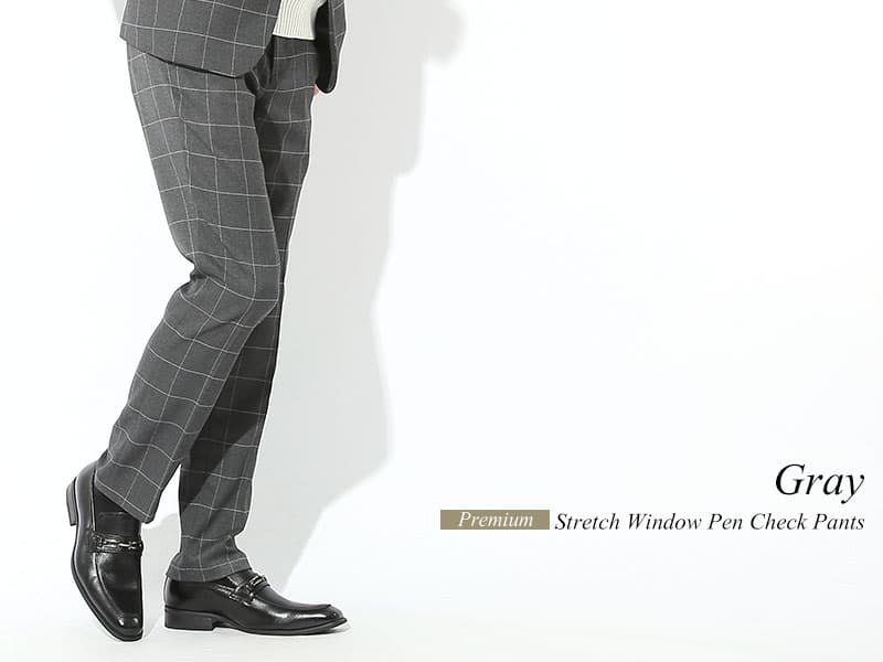 ビジネスカジュアルに合うチェックパンツ メンズ コーデ例