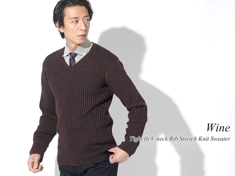 会社でおしゃれに見えるセーター例