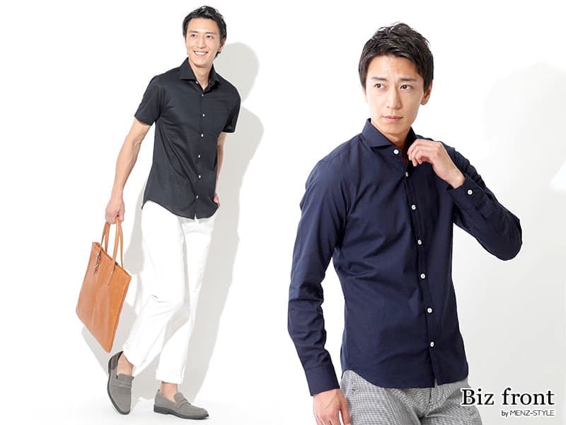 ネイビーシャツの着こなしのコツとコーディネート