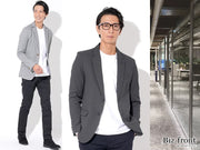 グレージャケットのビジネス・メンズオフィスカジュアルの着こなしグレージャケットに合うパンツ