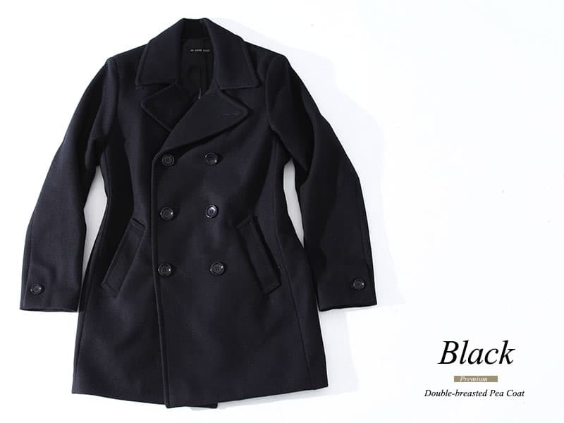 プレミアムダブルブレスト p コート 日本製