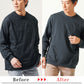 裏起毛スムースコットン長袖クルーネックTシャツ Biz