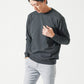 裏起毛スムースコットン長袖クルーネックTシャツ Biz