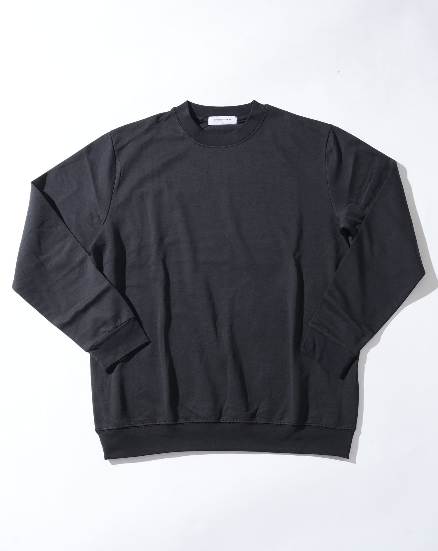 裏起毛スムースコットン長袖クルーネックTシャツ Biz