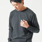 裏起毛スムースコットン長袖クルーネックTシャツ Biz