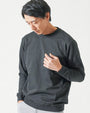 裏起毛スムースコットン長袖クルーネックTシャツ Biz