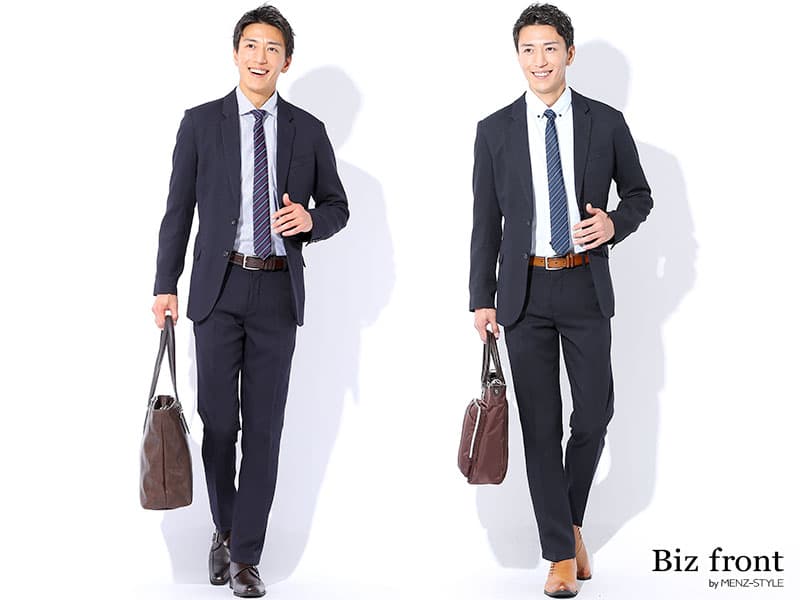 スーツスタイルに合わせるベルトでこんなに雰囲気が変わる