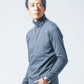 裏起毛素材無地・ボーダー長袖タートルネックTシャツ Biz