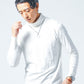 裏起毛素材無地・ボーダー長袖タートルネックTシャツ Biz