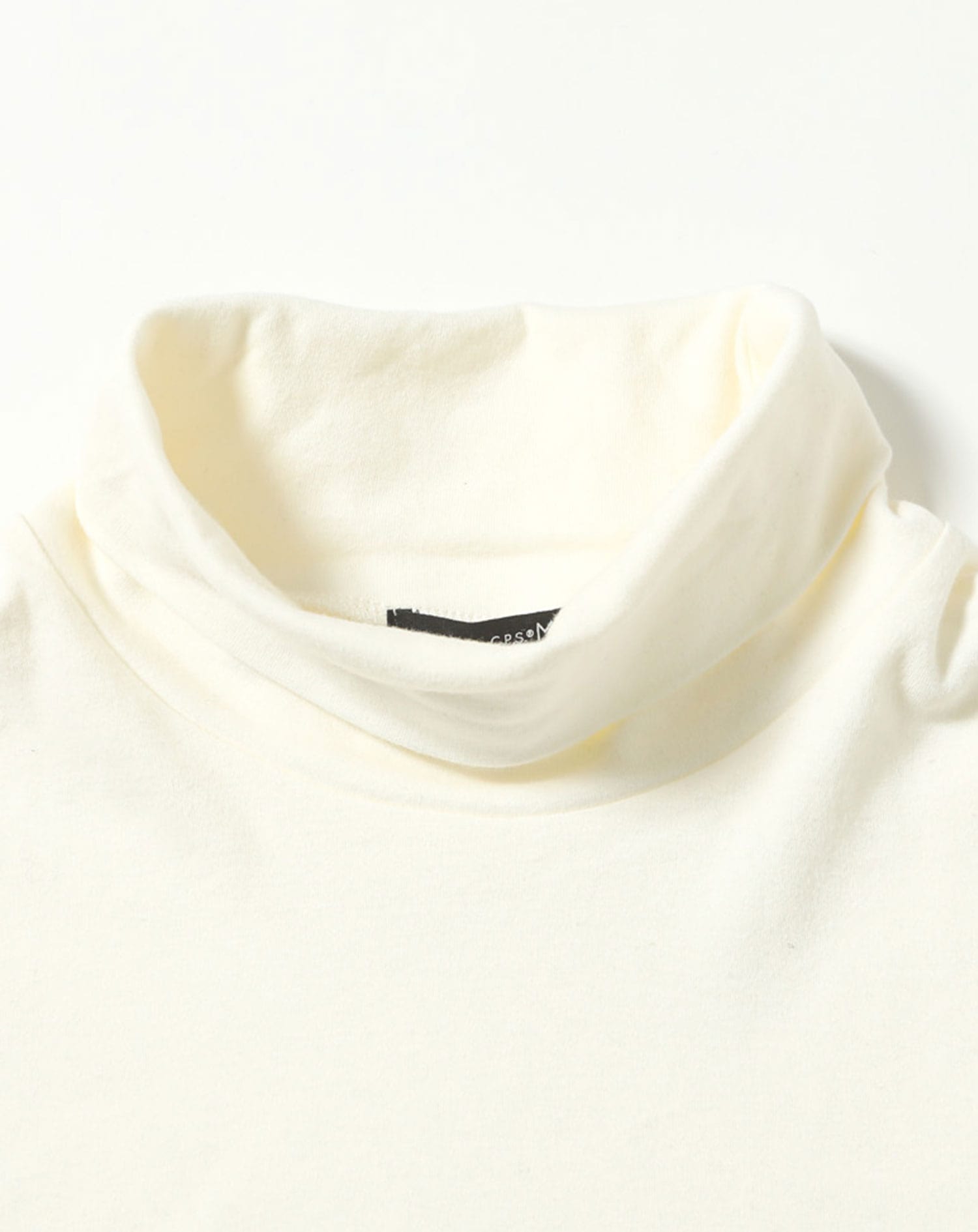 裏起毛素材無地・ボーダー長袖タートルネックTシャツ Biz