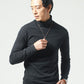 裏起毛素材無地・ボーダー長袖タートルネックTシャツ Biz
