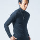 裏起毛素材無地・ボーダー長袖タートルネックTシャツ Biz
