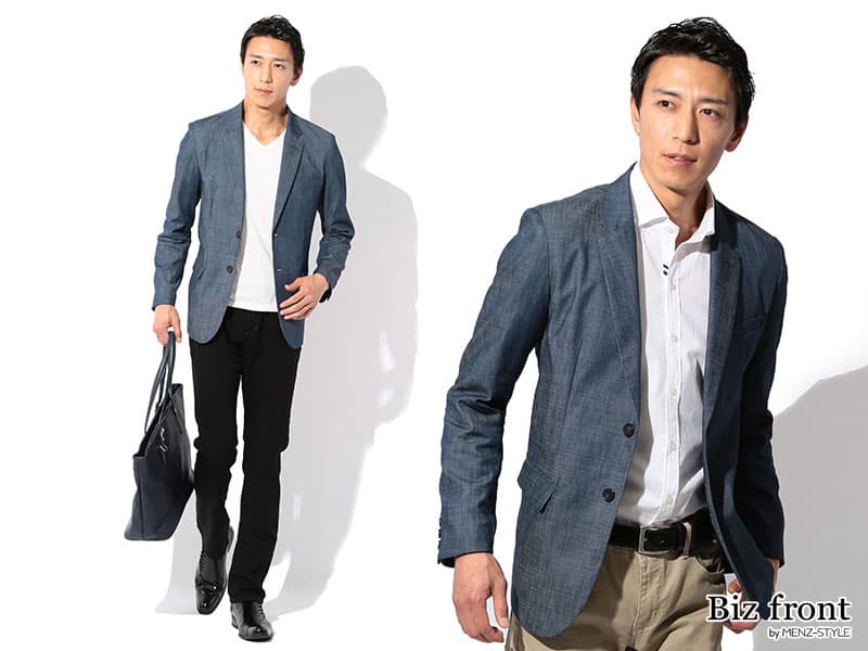 デニムテーラードジャケットで周りと差を付けるおしゃれ