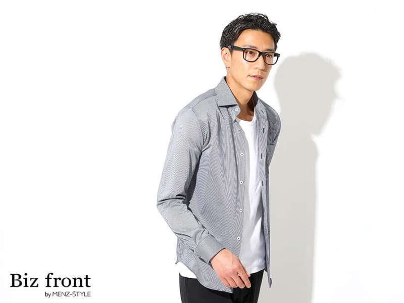 着丈の短めカジュアルシャツ