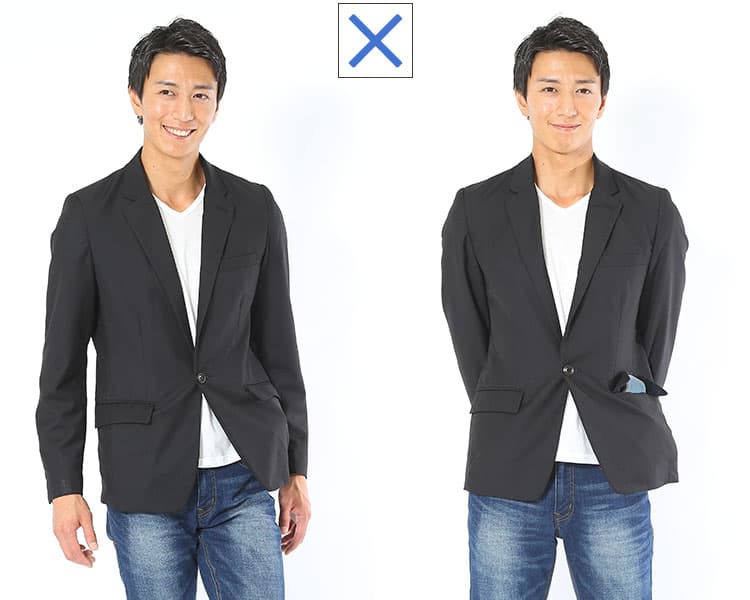 ⑤フラップ・ポケットにモノを入れ過ぎない。