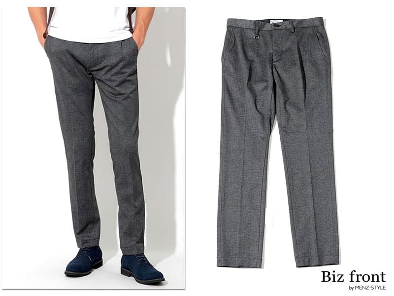 脚を長く・スマートに見せる!ビジネス向けグレンチェックパンツの理想シルエット