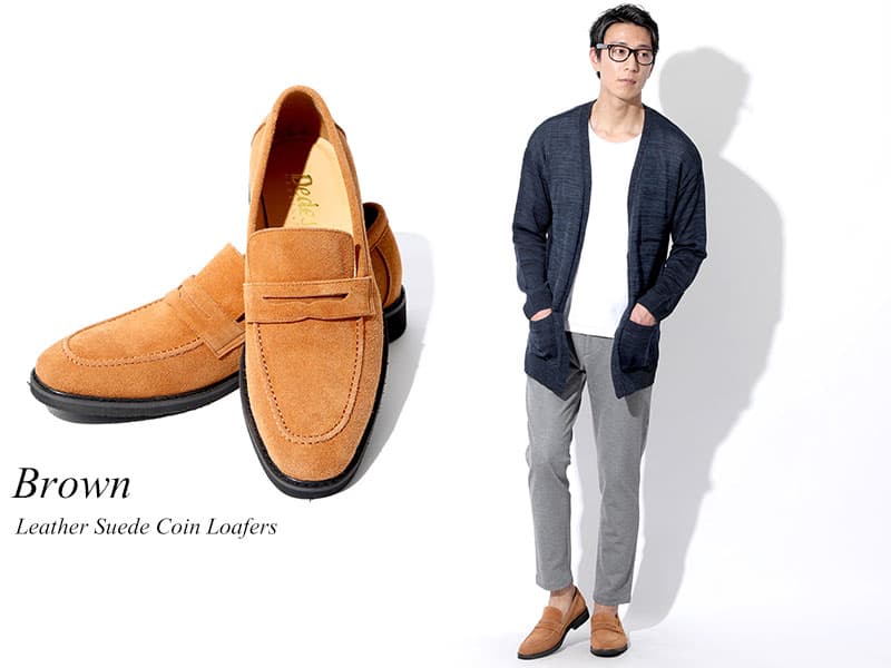 明るい茶靴コーデに合わせる靴下