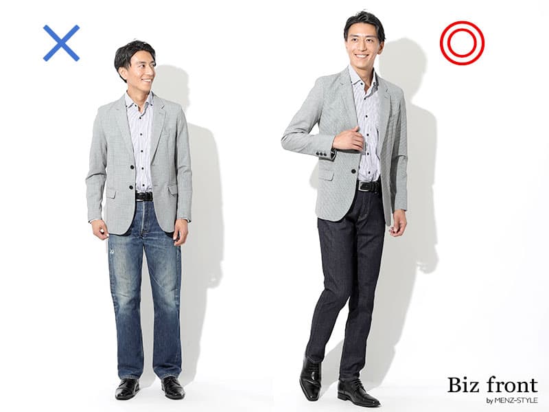 太めアイテムでおじさんくさいファッションになる