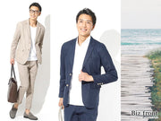 夏のメンズセットアップ ビジネス・オフィスカジュアルで使いやすいコーデ