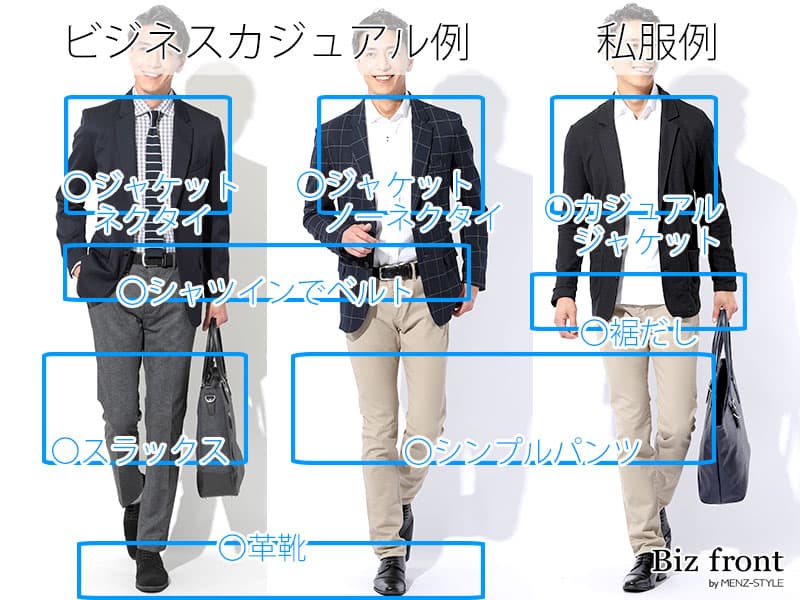 ビジネスカジュアル・私服指定・服装自由の場合のインターンシップ