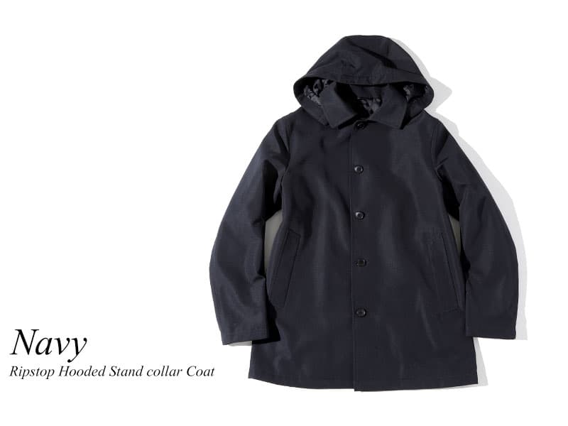リップストップでアウトドア要素を取り入れたコート