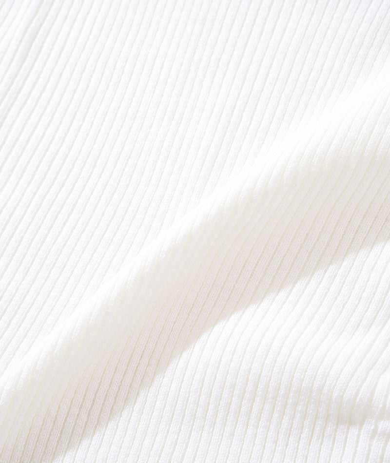 リブ編みスリムハイネックニット Biz