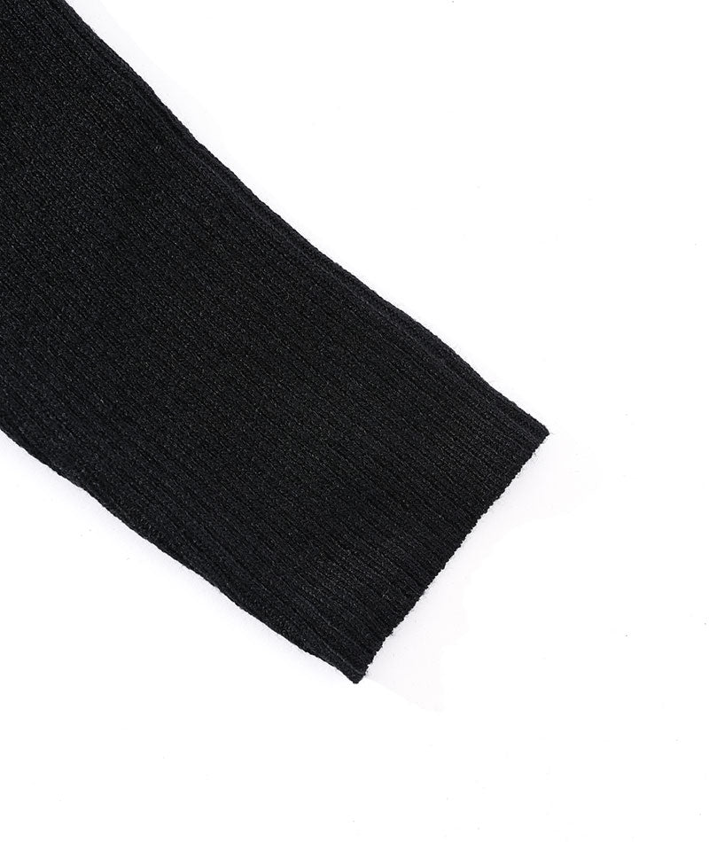 リブ編みスリムハイネックニット Biz