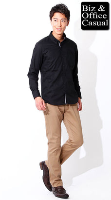 黒ワイシャツのメンズコーデ例