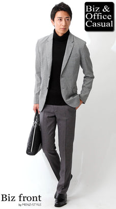 チェック柄ジャケットのコーデ例