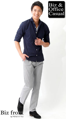 夏服大人カジュアルメンズファッション人気コーデ例