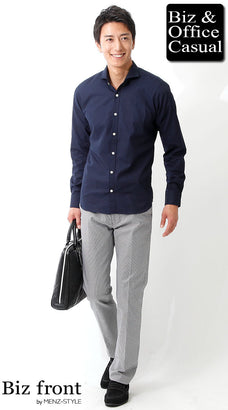 春のチェックパンツコーディネート例