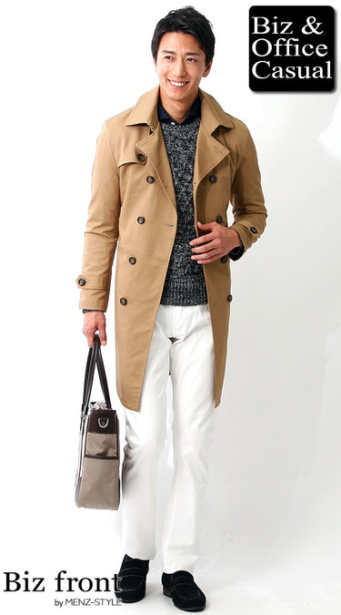 【秋】白スキニーメンズコーデ