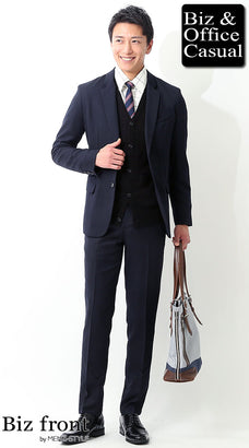 スーツの秋冬の通勤服コーデ例