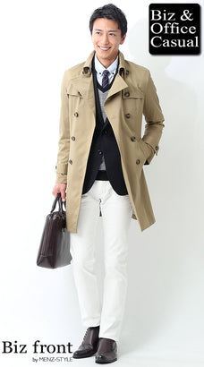 冬の白パンツコーデ例