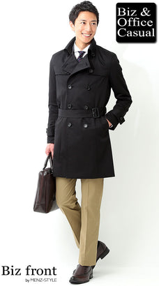 ベージュスラックスのコーデ例