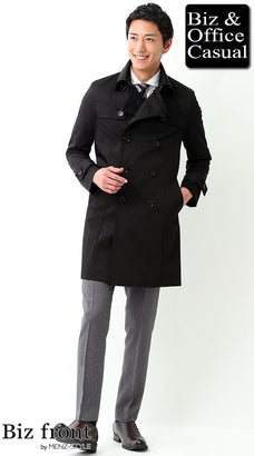 60代男性に似合うトレンチコートコーディネート例