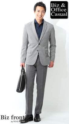 綿麻ネイビーシャツのコーディネート