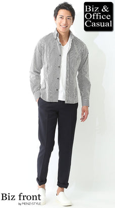 シャツ×Tシャツ・カットソーのデート服コーデ例