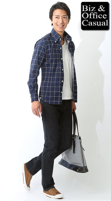 40代男性に似合うデニムのコーディネート例