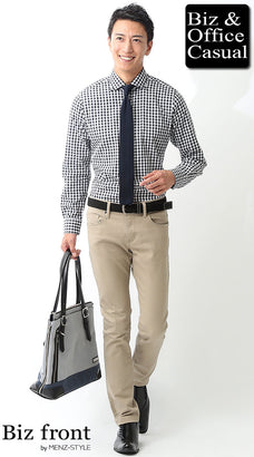 40代男性に似合うチェックシャツコーデ例