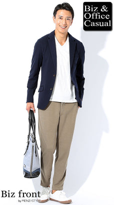 春ジャケット×カットソー（tシャツ・セーター）のコーデ例