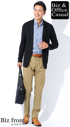 ライトブラウン・キャメル革靴とベージュパンツ・チノパンのコーデ例例