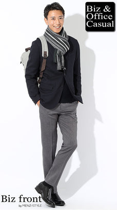 ジャケパンの秋冬の通勤服コーデ例