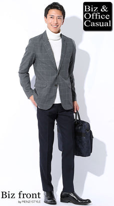 グレージャケットの40代メンズコーデ例