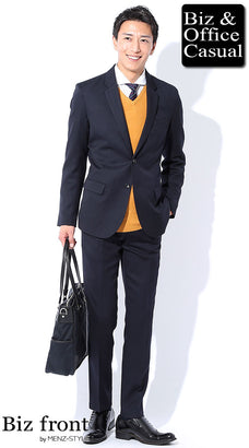 スーツの秋冬の通勤服コーデ例