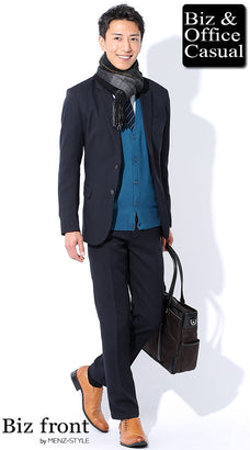 スーツの秋冬の通勤服コーデ例