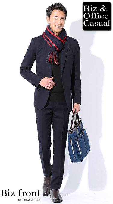 メンズにおすすめの黒ニットコーデ