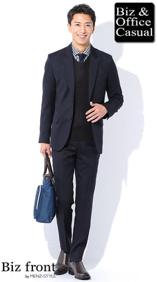 スーツの秋冬の通勤服コーデ例