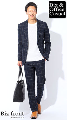 春のカジュアルスーツ例