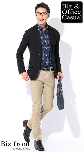 ウインドウペンチェックシャツのコーデ例